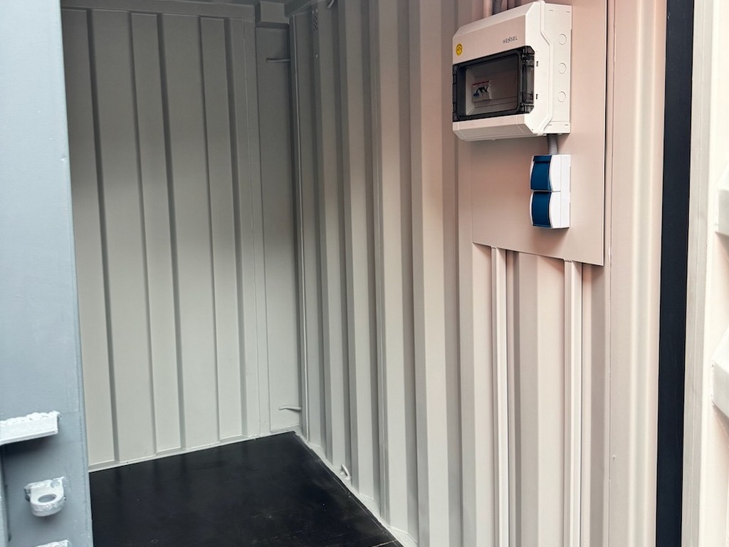 New 8'FT Storage Container in RAL 7016 Ready for Immediate Use